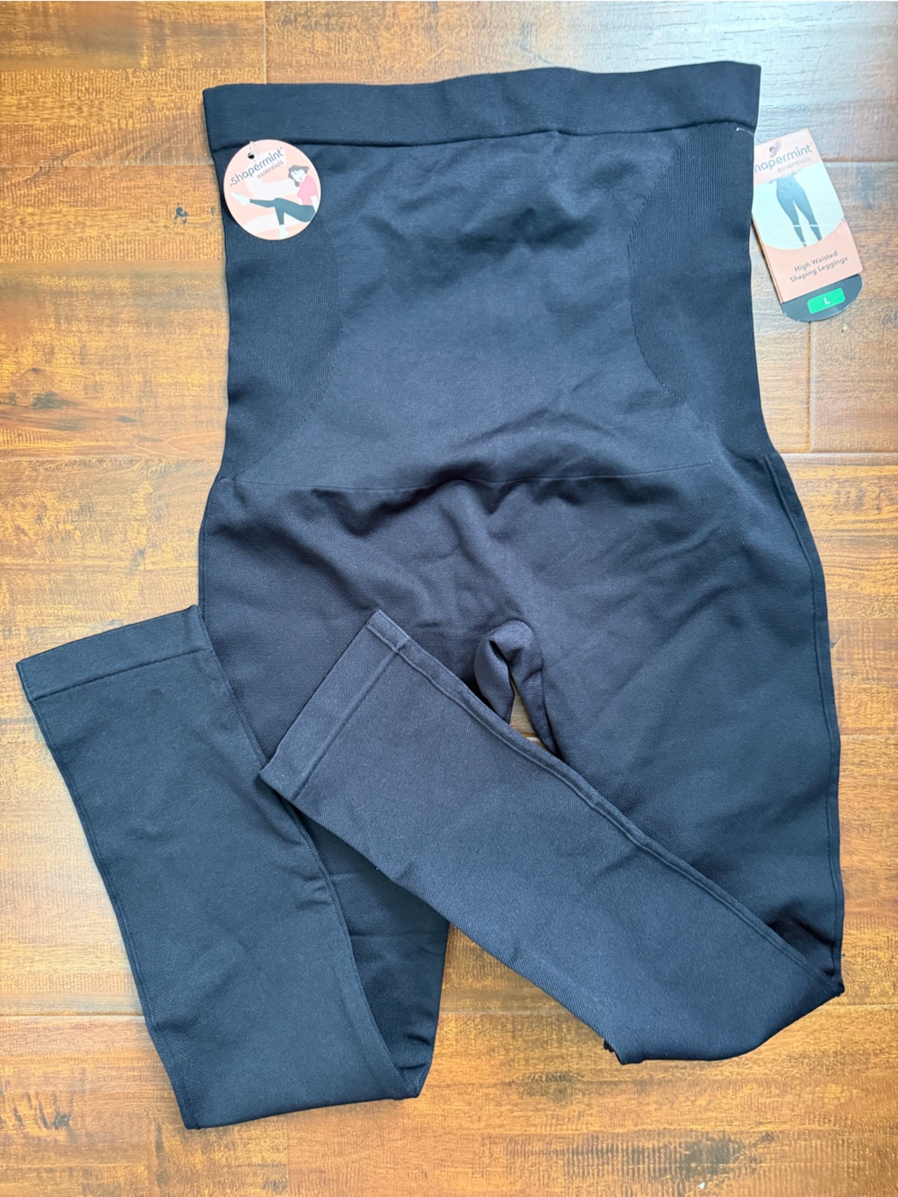NWT Shapermint Essentials High-Waist Black Shaping Leggings Size Large